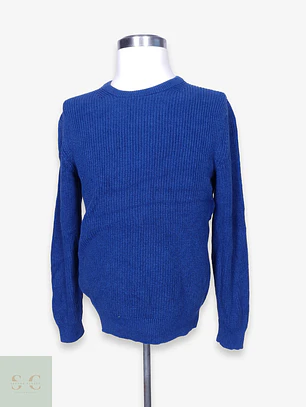 Suéter de Algodón Punto Acanalado Cuello Redondo C&A Talla M