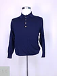 Suéter Polo en Lana Merino Superfine Azul Marino März München Talla ML - Miniatura 2