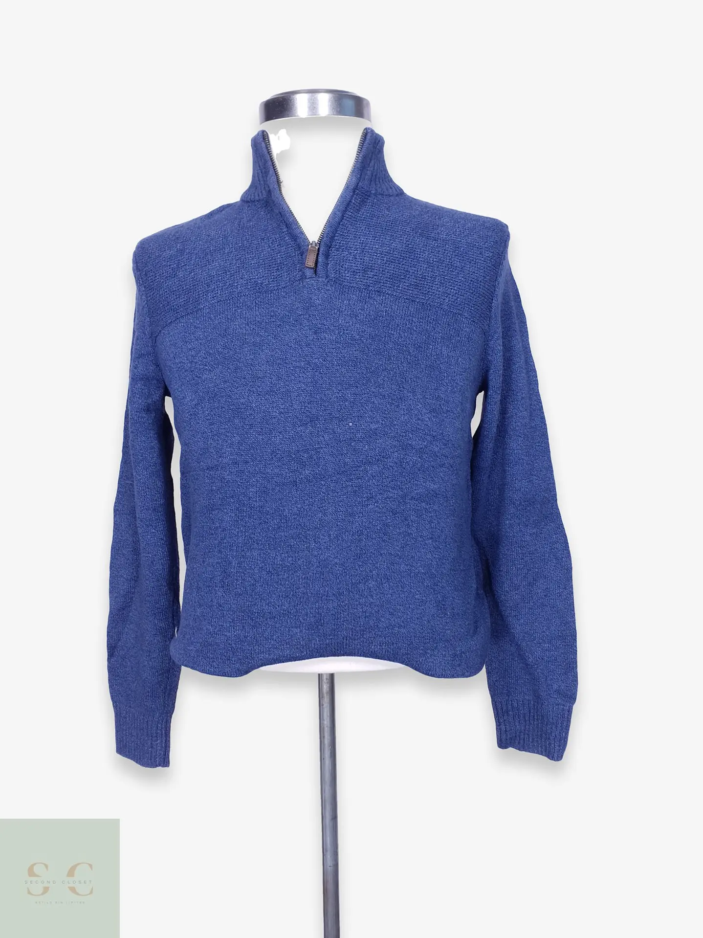 Suéter de Algodón Cuello Cierre Media Caña Dockers Azul Talla ML 1