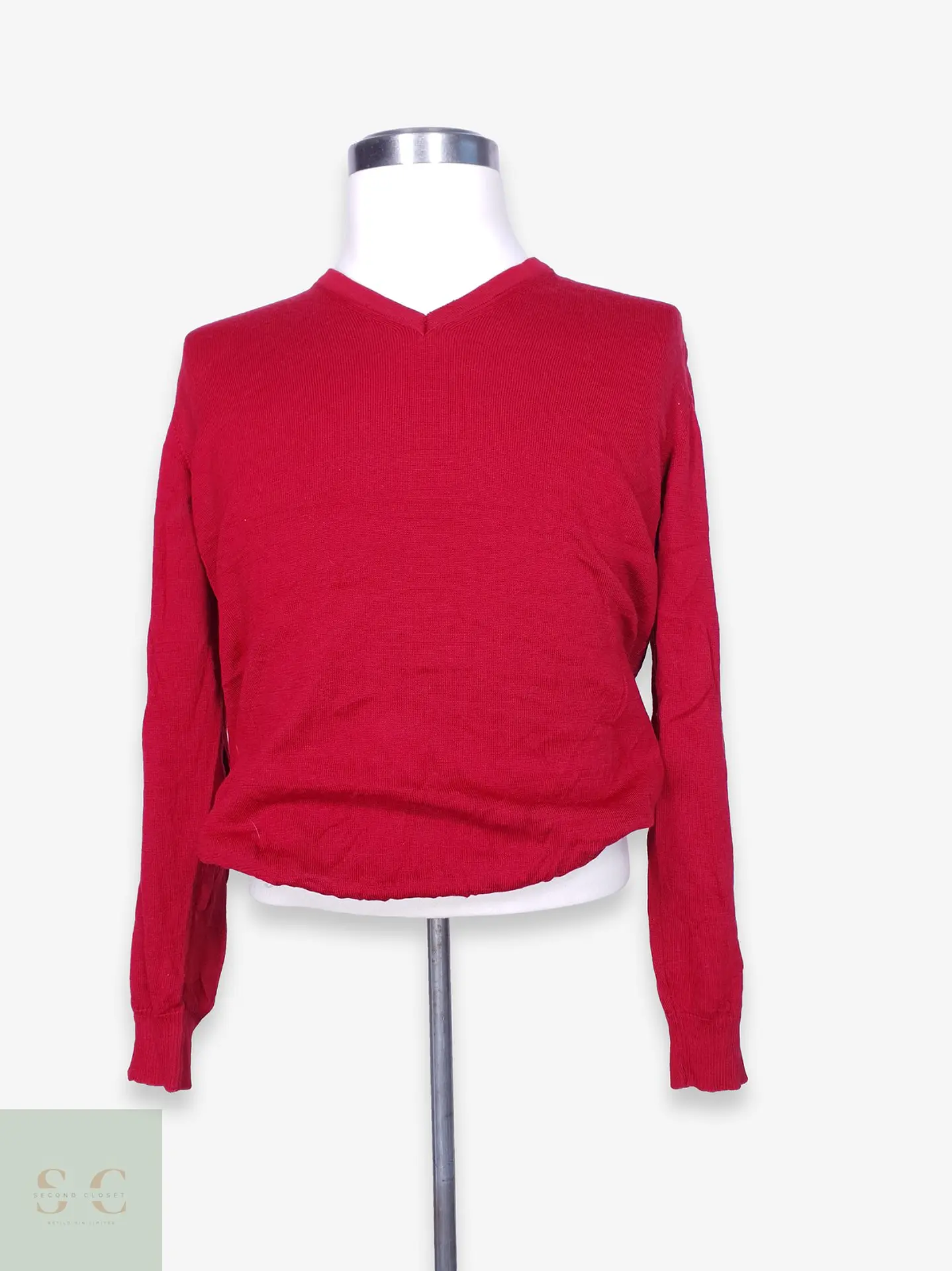Suéter de Lana Virgen Merino Cuello en V Maerz Muenchen Talla L 1