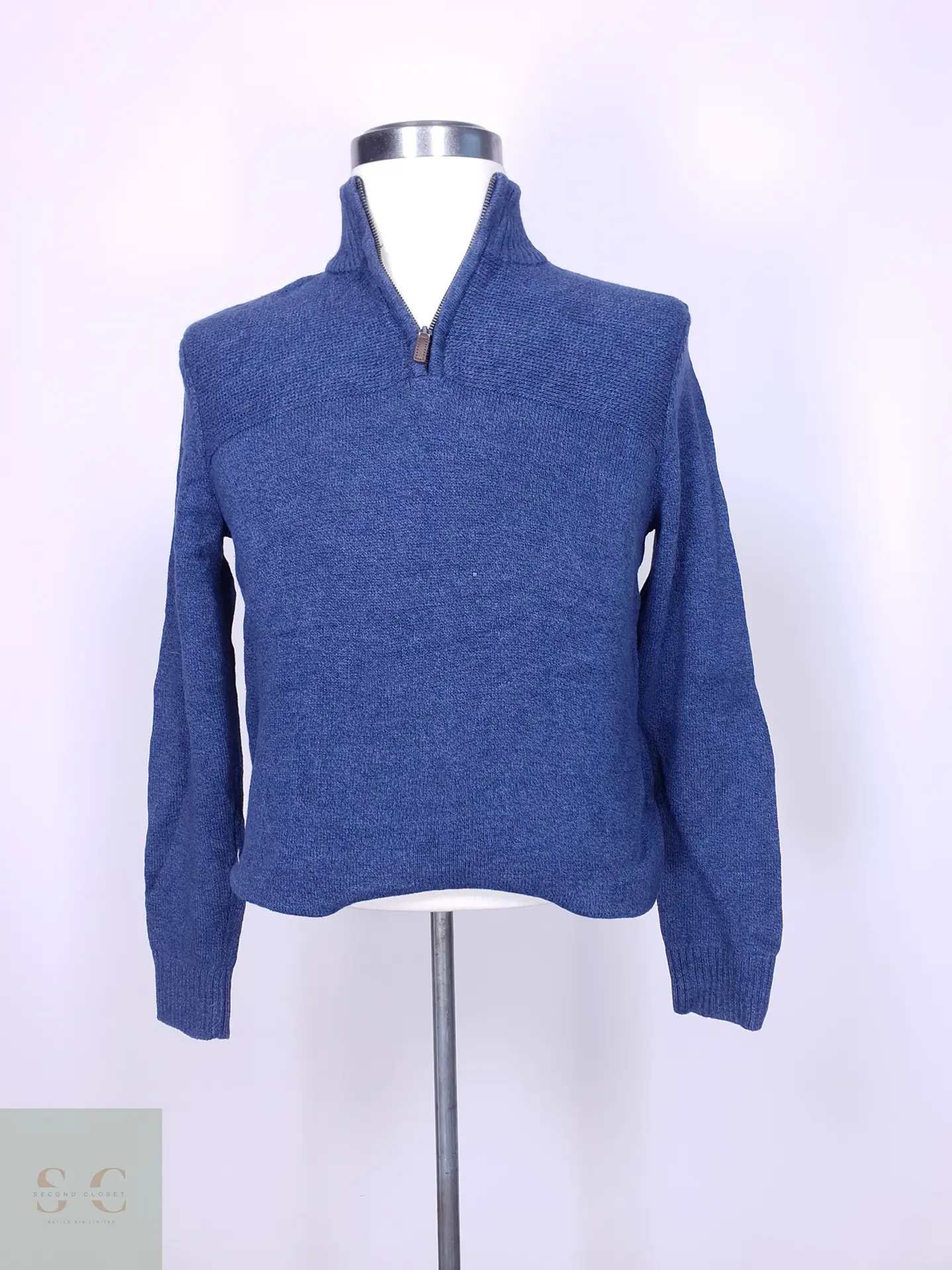 Suéter de Algodón Cuello Cierre Media Caña Dockers Azul Talla ML 2