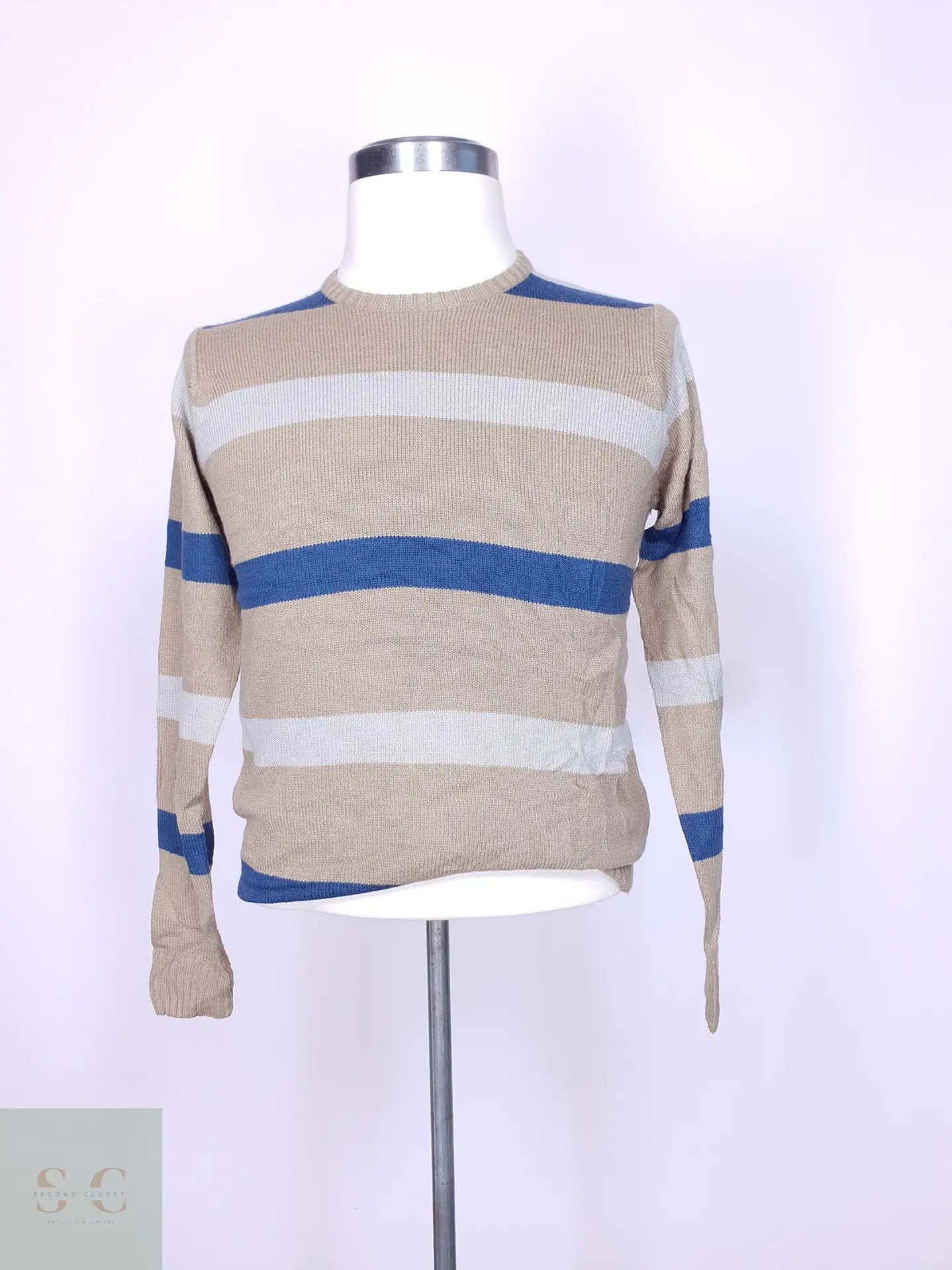 Suéter a Rayas Cuello Redondo Piazza Italia Man Talla SM 2