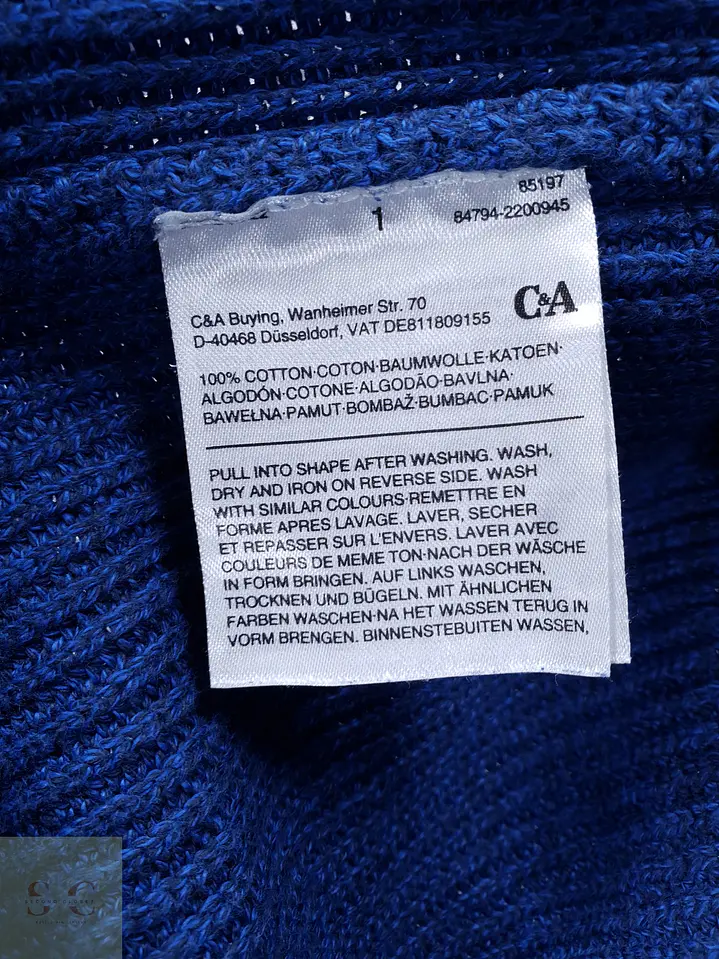 Suéter de Algodón Punto Acanalado Cuello Redondo C&A Talla M 4