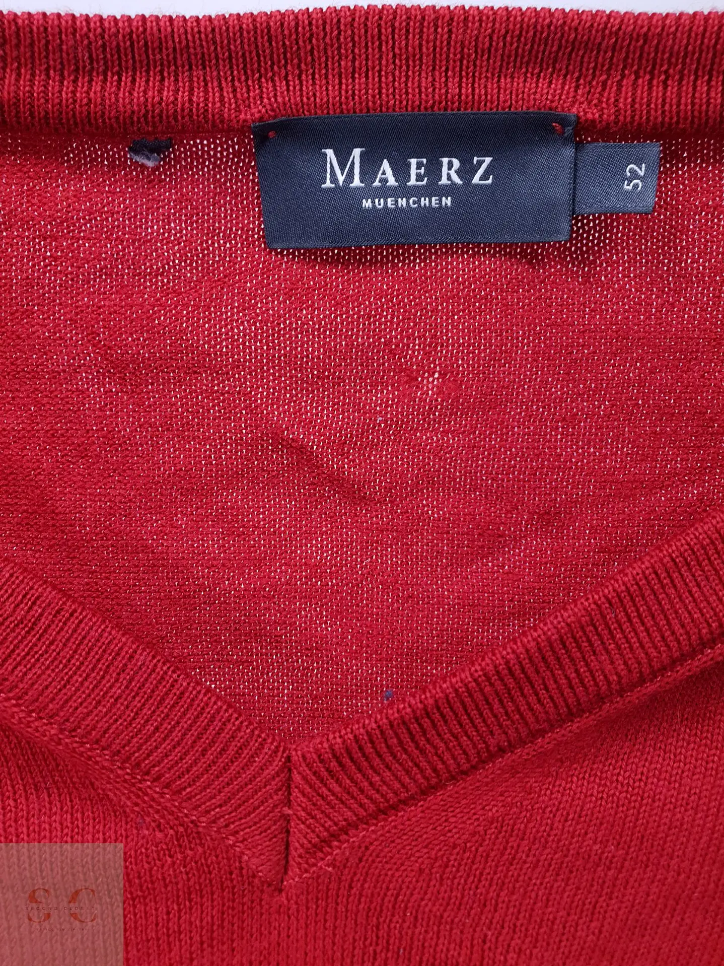 Suéter de Lana Virgen Merino Cuello en V Maerz Muenchen Talla L 3