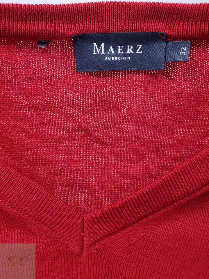 Suéter de Lana Virgen Merino Cuello en V Maerz Muenchen Talla L 3