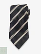 Corbata C&A a Rayas Diagonales Regimental Blanco y Negro - Miniatura 1