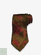 Corbata Vintage Jacquard Abstracta Verde Oliva y Terracota New Fast - Miniatura 1
