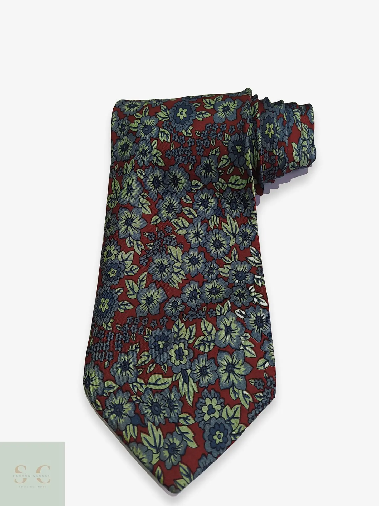 Corbata de Seda Italiana con Estampado Floral Angelo 1