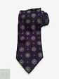 Corbata de Seda Morada con Micropatrón Floral Geométrico Yorn - Miniatura 1