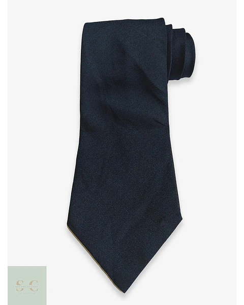 Corbata Azul Marino Texturizada Sastrería Vintage