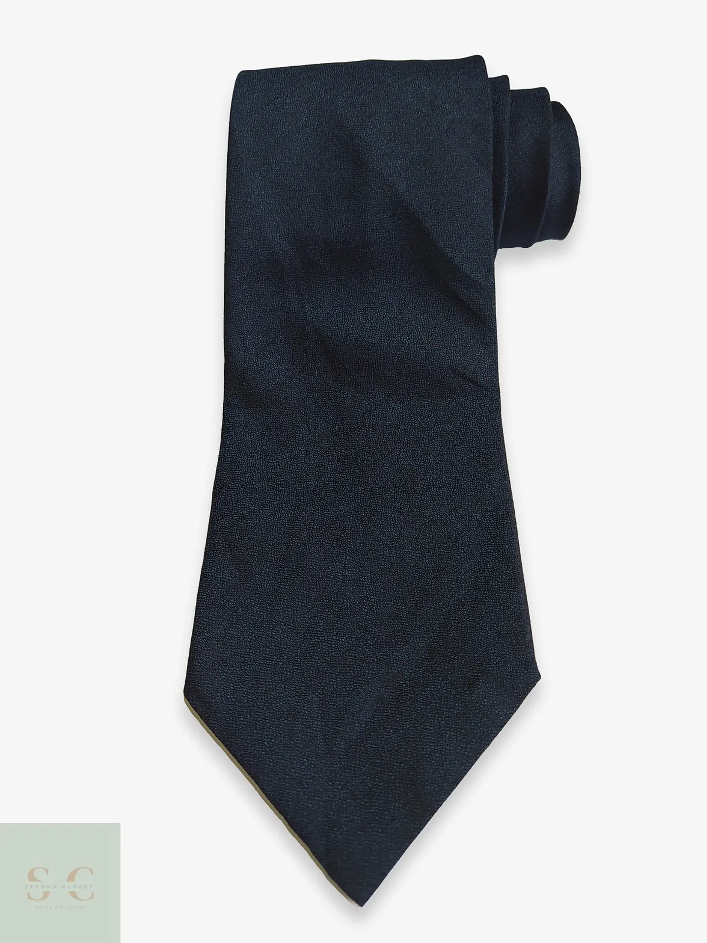 Corbata Azul Marino Texturizada Sastrería Vintage 1