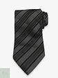 Corbata a Rayas Regimental Monocromática Gris y Negra - Miniatura 1