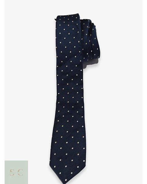 Corbata Azul Marino con Micro Lunares H&M