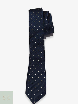 Corbata Azul Marino con Micro Lunares H&M
