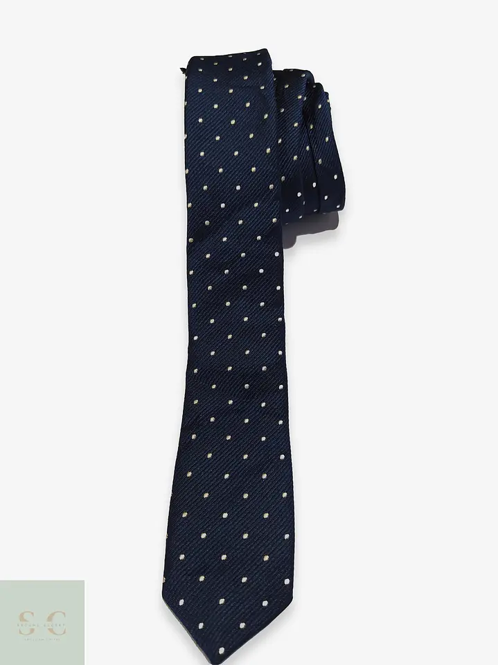 Corbata Azul Marino con Micro Lunares H&M 1