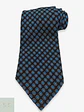 Corbata Vintage Commodore con Micropatrón Geométrico Azul - Miniatura 1