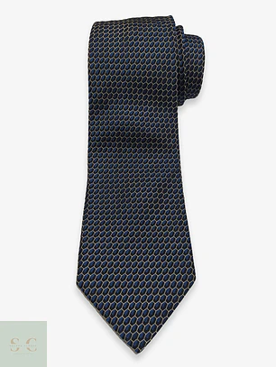 Corbata de Seda Micropatrón Geométrico BOSS Hugo Boss Made in Italy