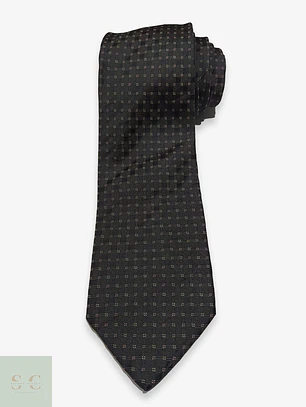 Corbata de Seda Jacquard a Micropatrón Geométrico J.Ploenes