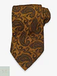 Corbata de Seda Paisley Ocre Dorado Altea Milano - Miniatura 1