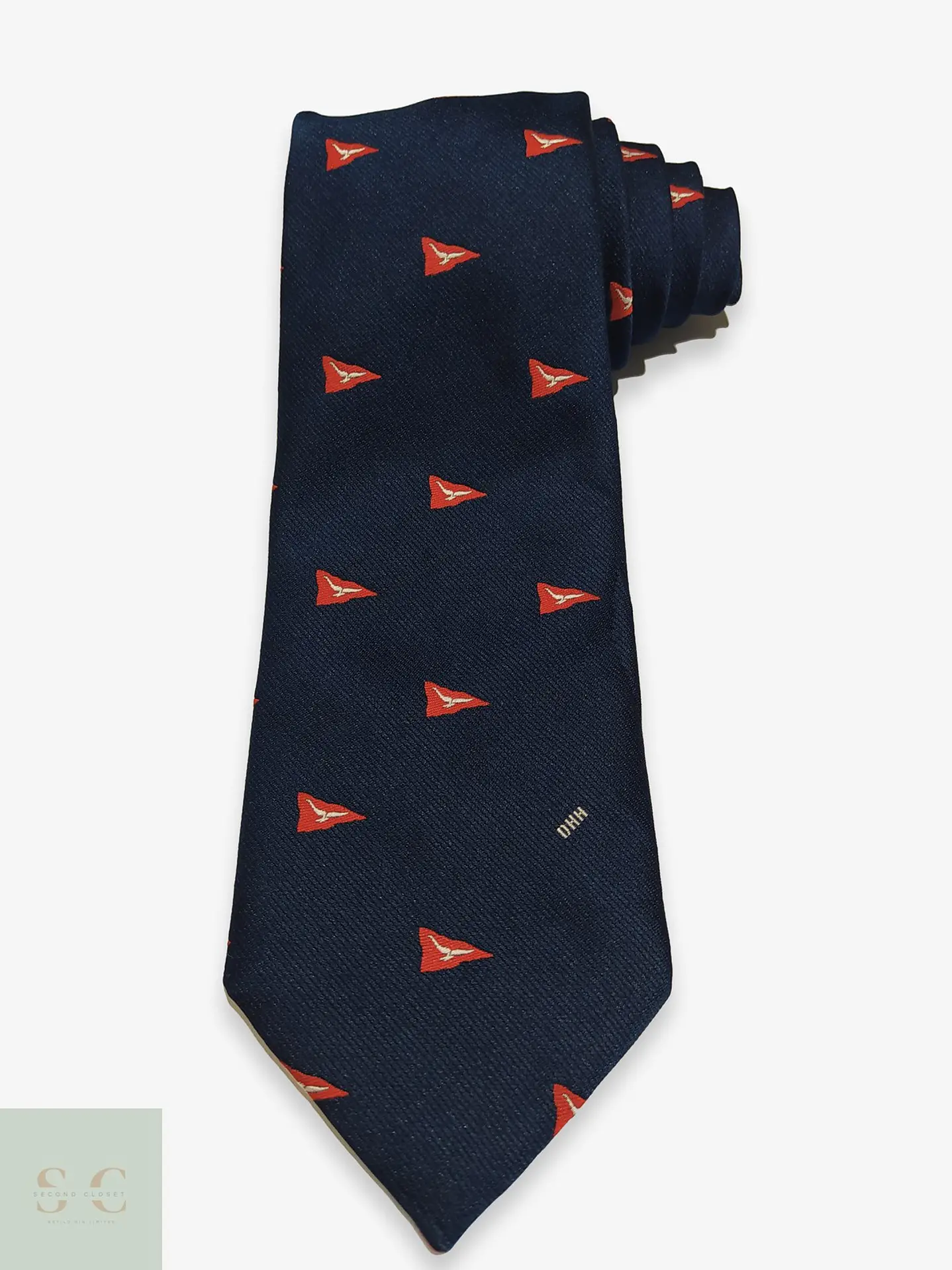 Corbata Vintage ICT Hamburg Motif Náutico Azul Marino 1
