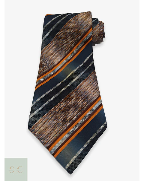 Corbata Vintage a Rayas Diagonales Chic Elegant Trevira