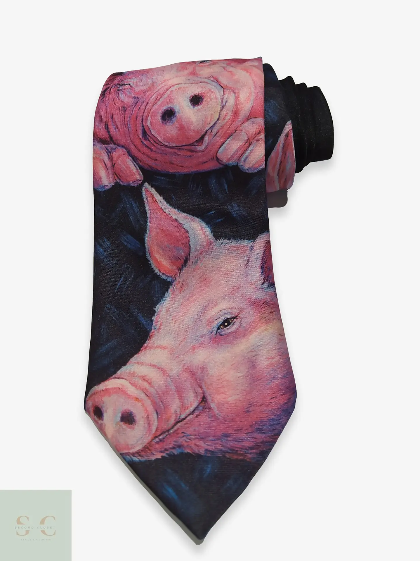 Corbata Vintage Ralph Marlin 'PIG' 1989 (Hecha en EE.UU.) 1