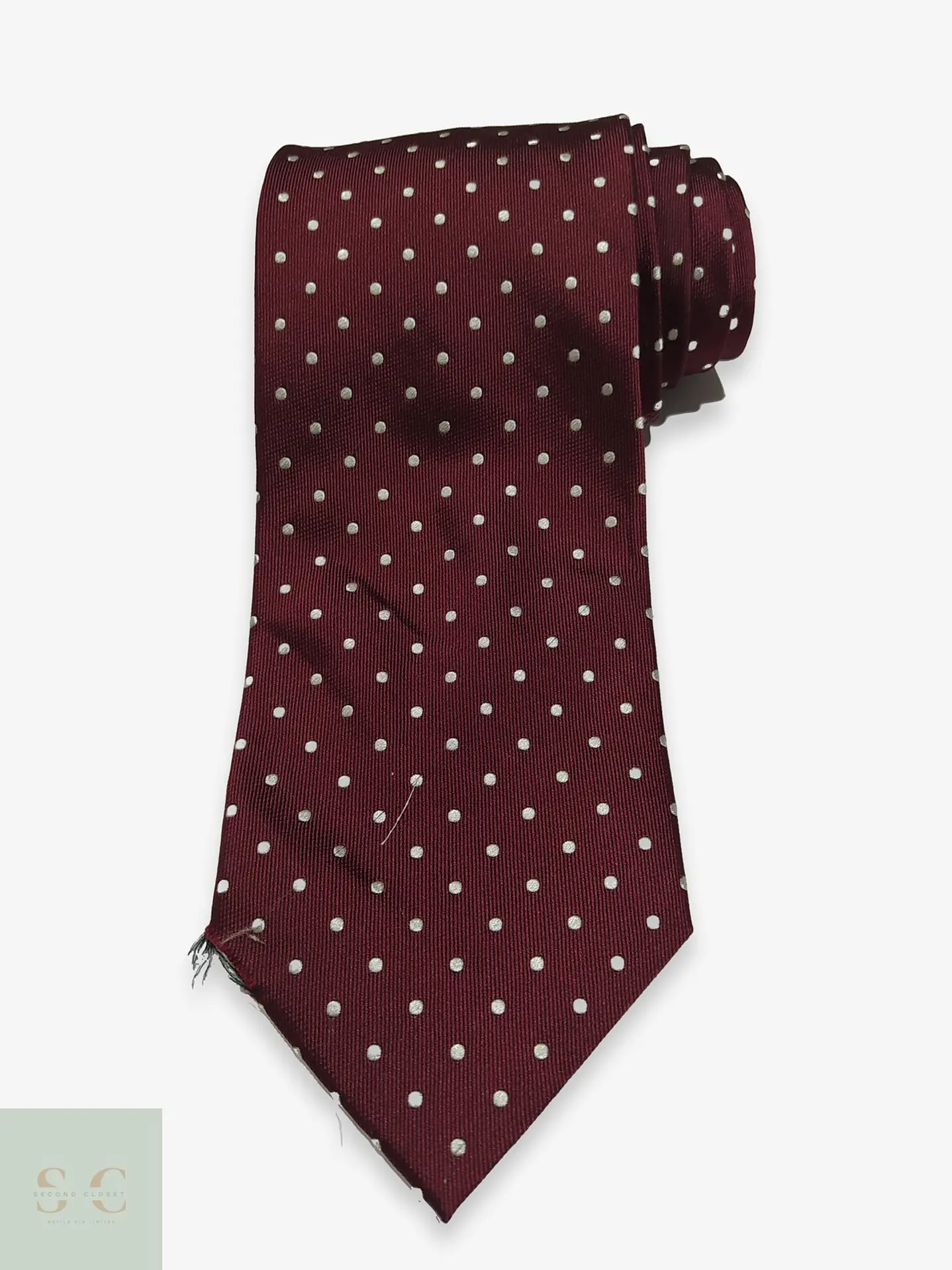 Corbata de Seda a Lunares Burdeo Abrams 1