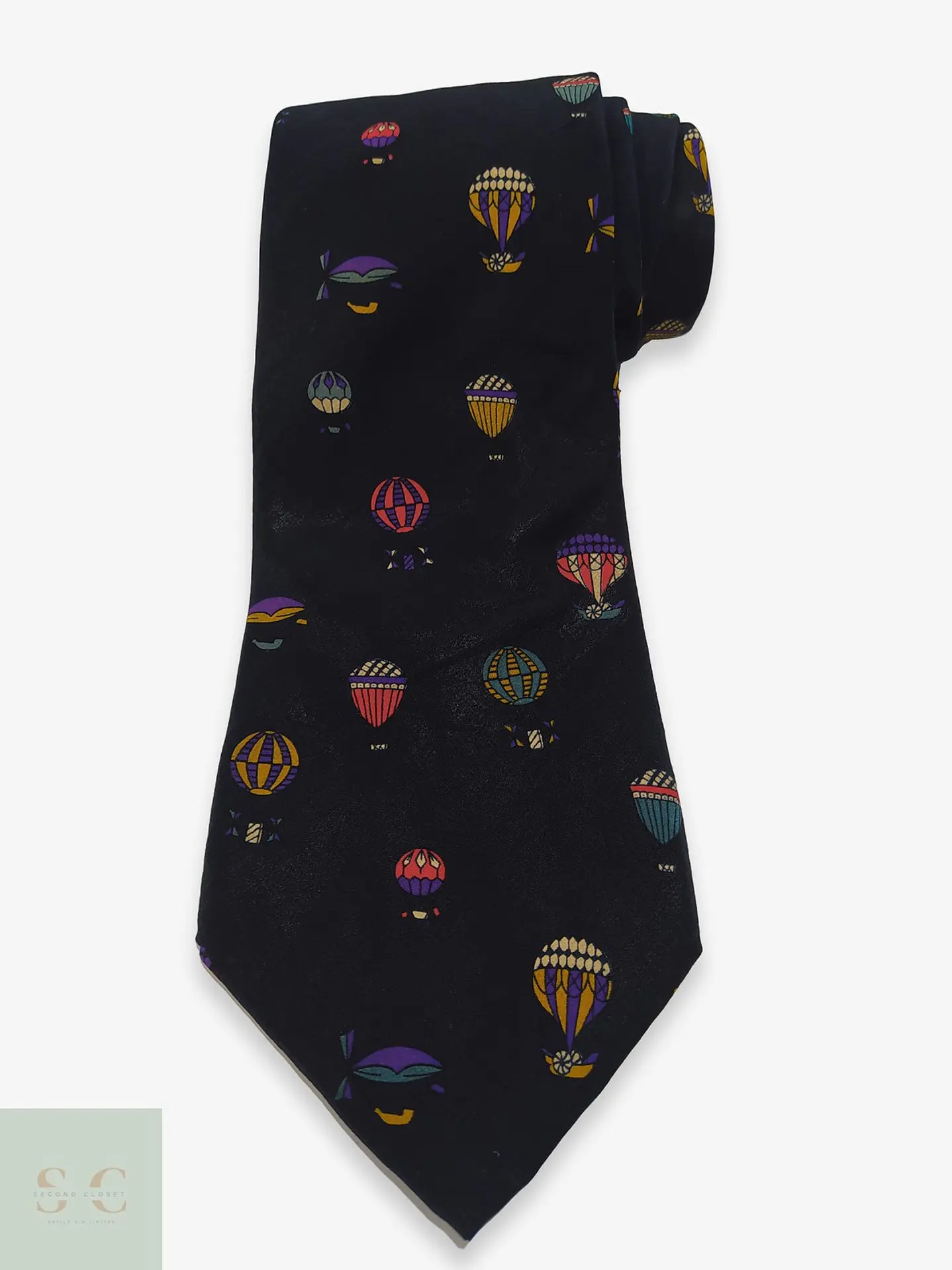 Corbata de Seda Hemley con Motivo de Globos Aerostáticos 1
