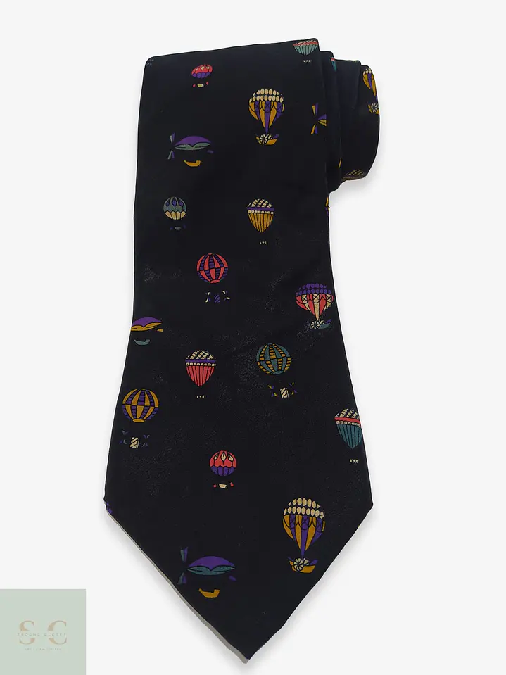 Corbata de Seda Hemley con Motivo de Globos Aerostáticos 1