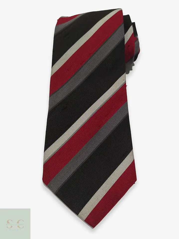 Corbata de Seda a Rayas Regimental Alpi 1
