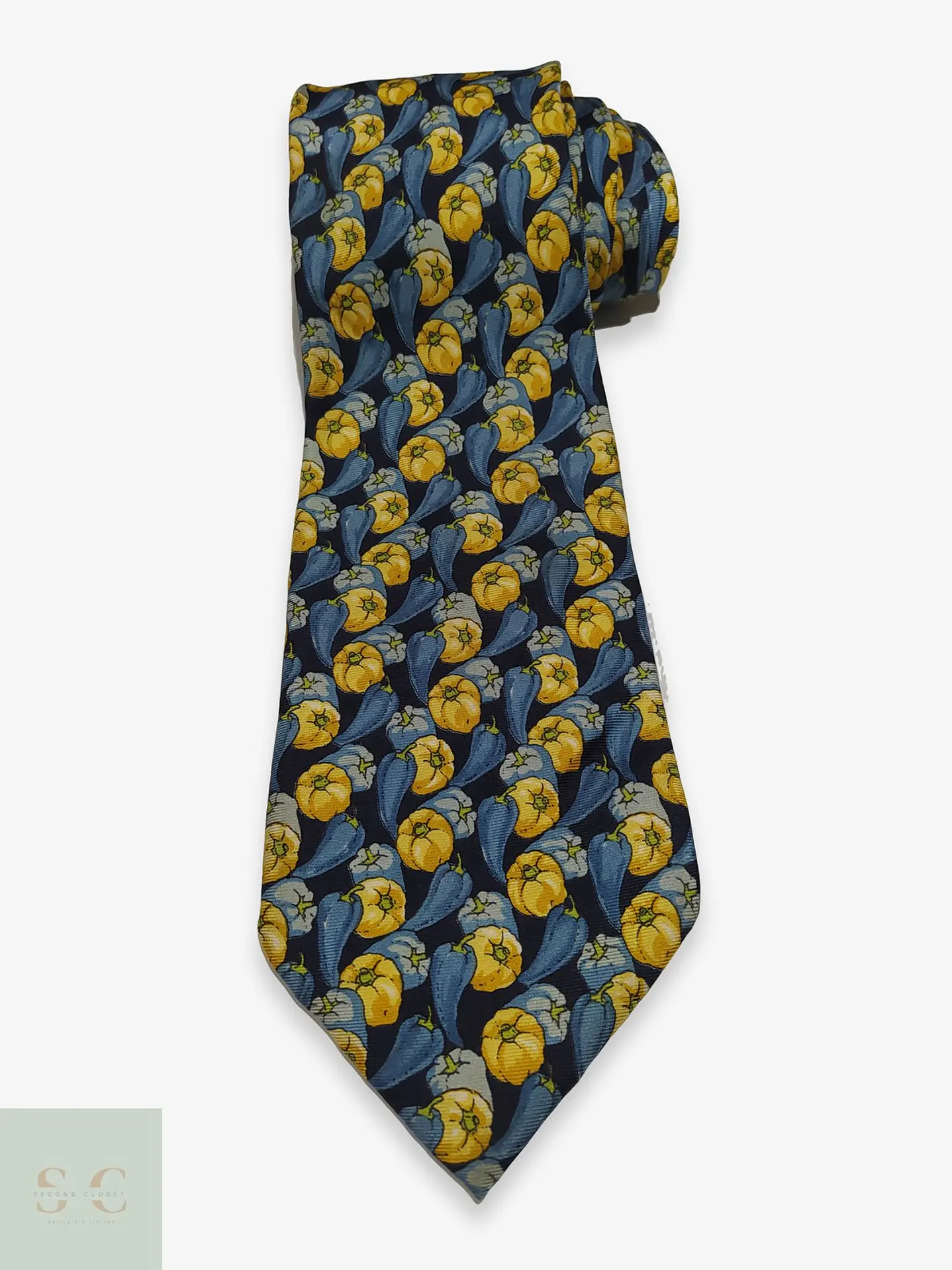 Corbata de Seda Natural Daniels & Korff con Estampado Temático de Pimientos 1