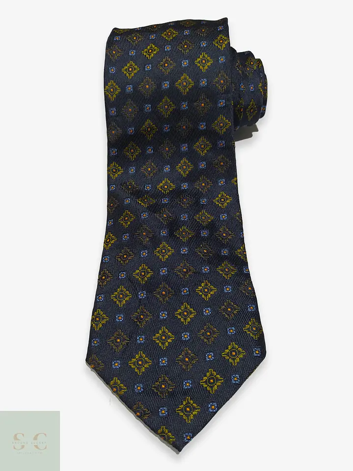 Corbata de Seda a Micropatrón Geométrico Ken Tolby 1