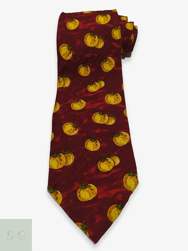 Corbata de Seda John Harris con Estampado de Tomates 1