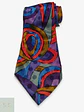 Corbata Vintage C&A con Patrón Abstracto Multicolor - Miniatura 1