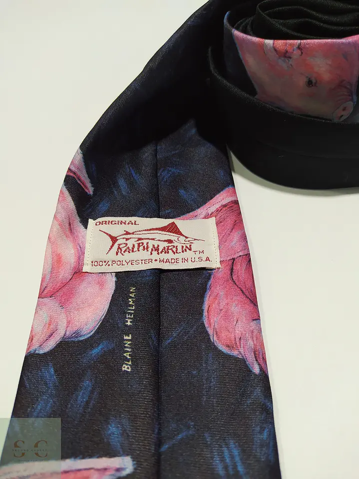 Corbata Vintage Ralph Marlin 'PIG' 1989 (Hecha en EE.UU.) 2