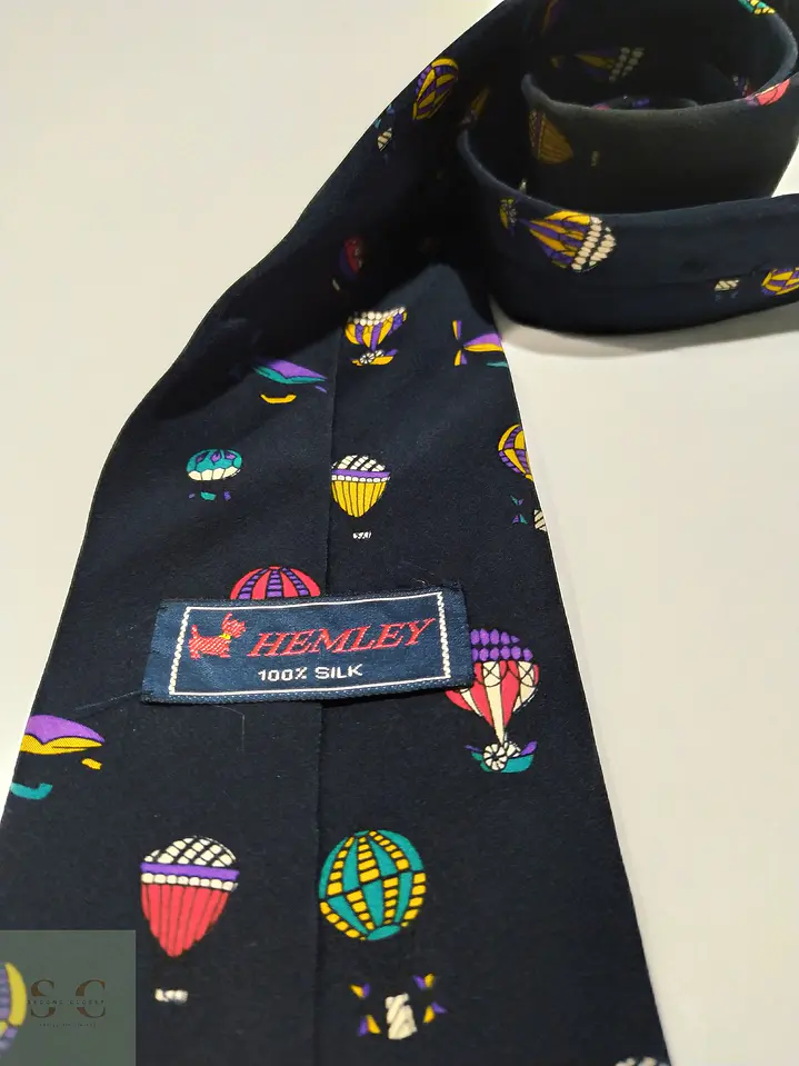 Corbata de Seda Hemley con Motivo de Globos Aerostáticos 2