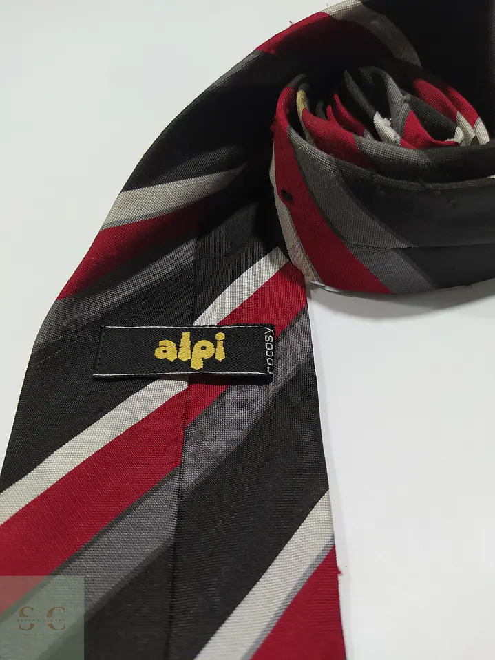 Corbata de Seda a Rayas Regimental Alpi 2