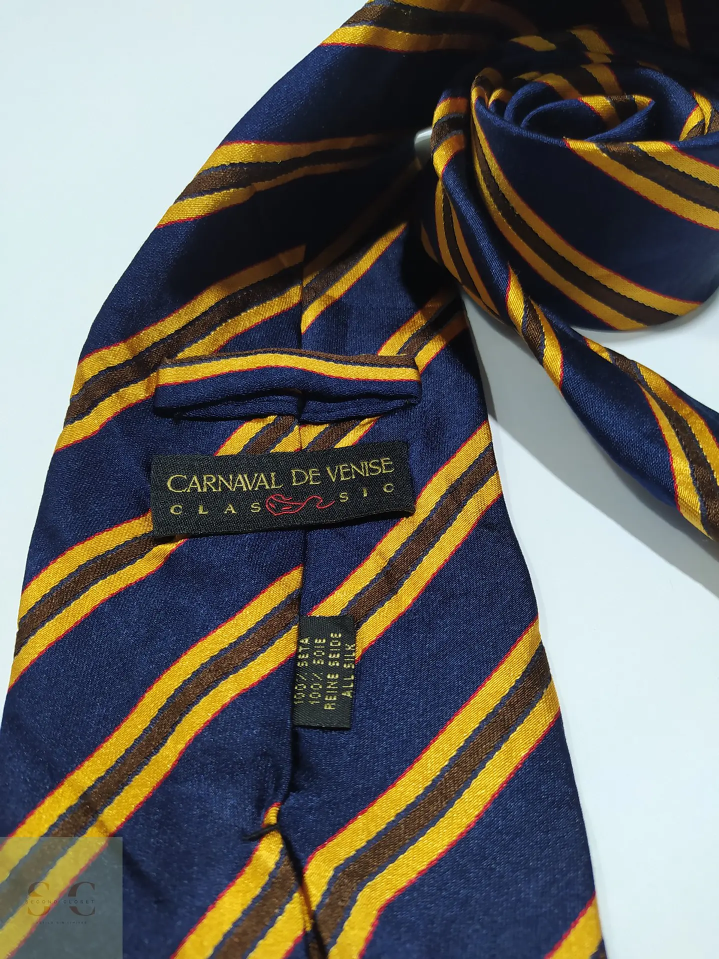 Corbata de Seda a Rayas Regimental Carnaval de Venise Classic 2