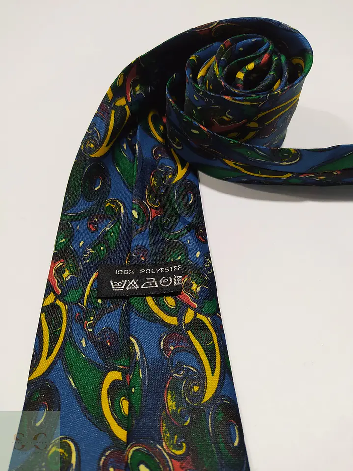 Corbata Vintage con Patrón Paisley Artístico Multicolor 2