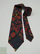 Corbata Vintage de Seda con Motivo Floral Artístico Alpi - Miniatura 3