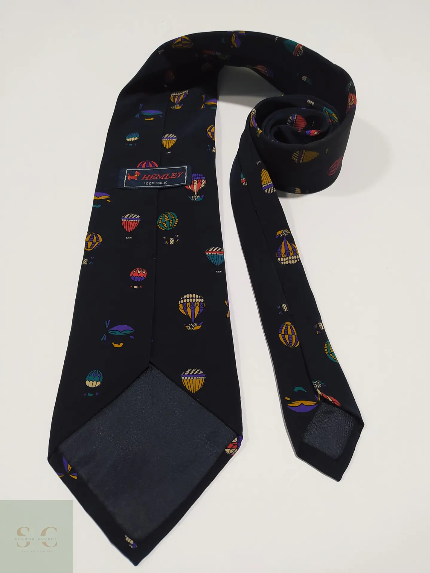 Corbata de Seda Hemley con Motivo de Globos Aerostáticos 3