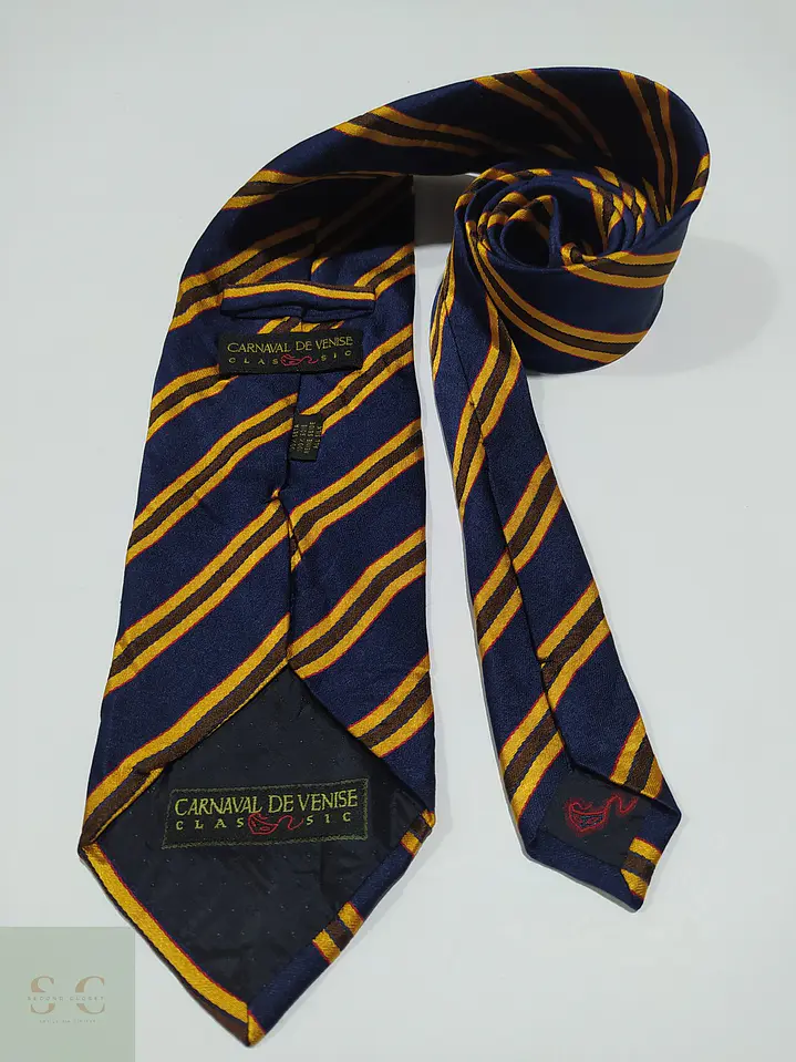 Corbata de Seda a Rayas Regimental Carnaval de Venise Classic 3