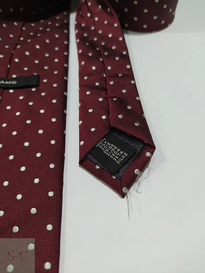 Corbata de Seda a Lunares Burdeo Abrams 3