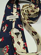Corbata de Seda Estampada con Motivo de Tortugas Monti Cravatte - Miniatura 3