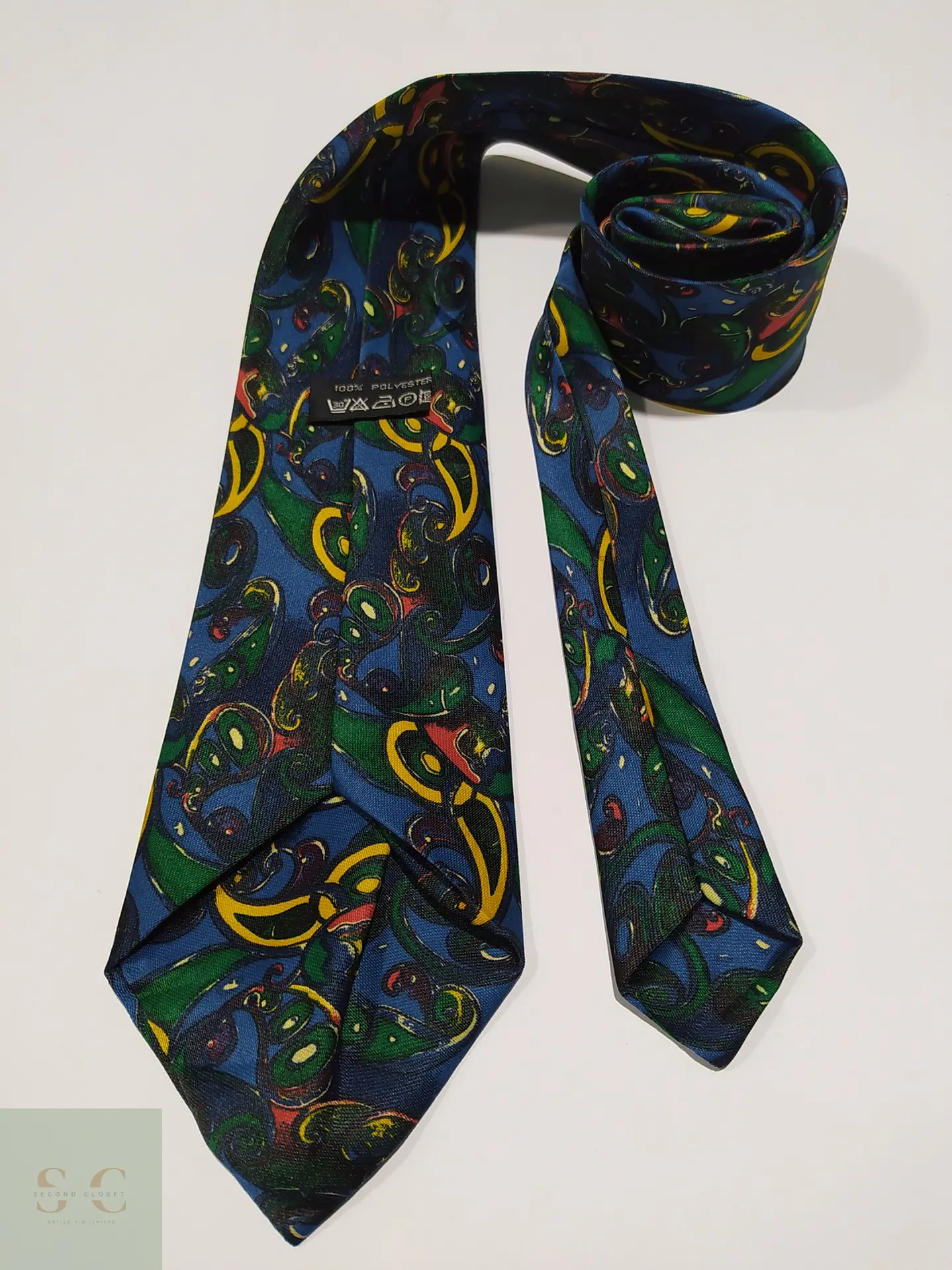 Corbata Vintage con Patrón Paisley Artístico Multicolor 3