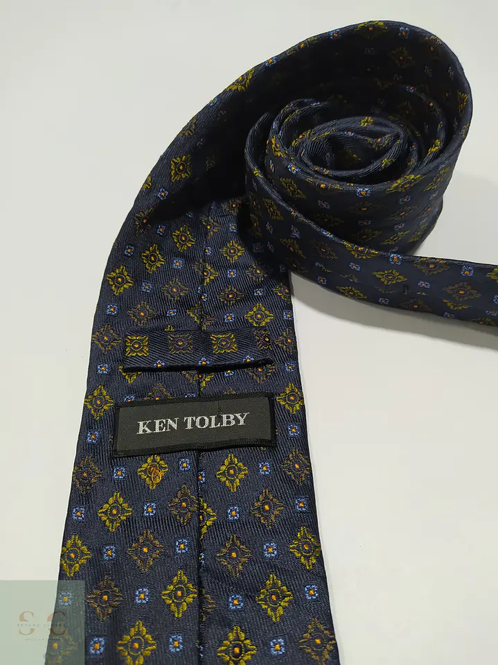 Corbata de Seda a Micropatrón Geométrico Ken Tolby 2