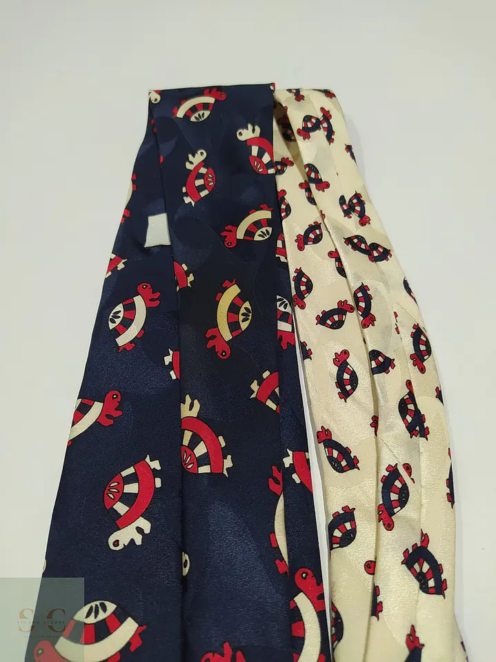 Corbata de Seda Estampada con Motivo de Tortugas Monti Cravatte 4