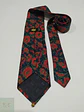Corbata Vintage de Seda con Motivo Floral Artístico Alpi - Miniatura 4