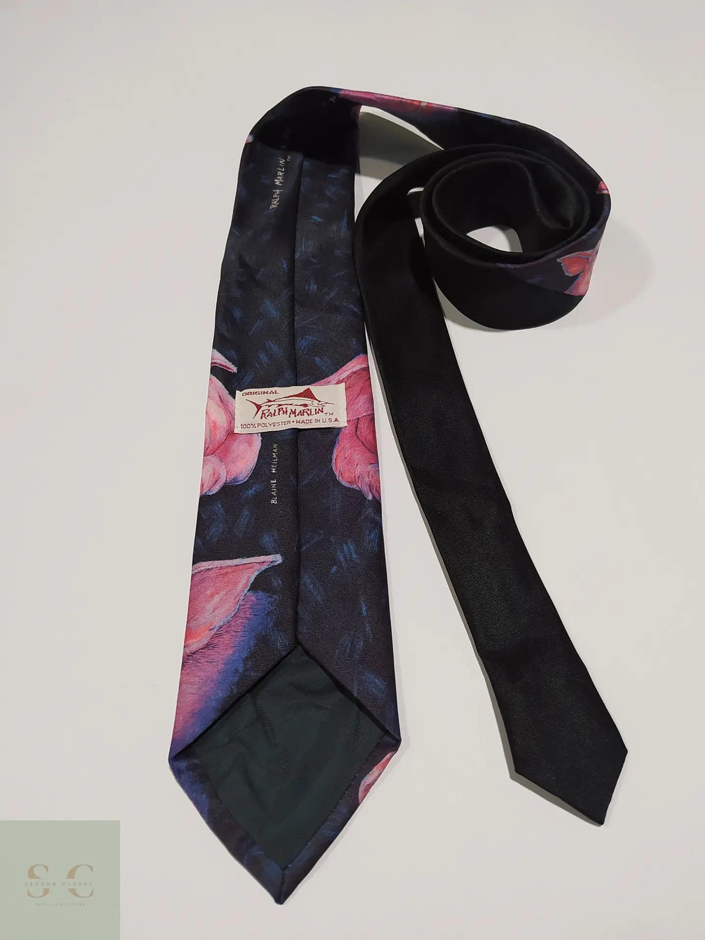 Corbata Vintage Ralph Marlin 'PIG' 1989 (Hecha en EE.UU.) 4