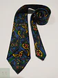 Corbata Vintage con Patrón Paisley Artístico Multicolor - Miniatura 4